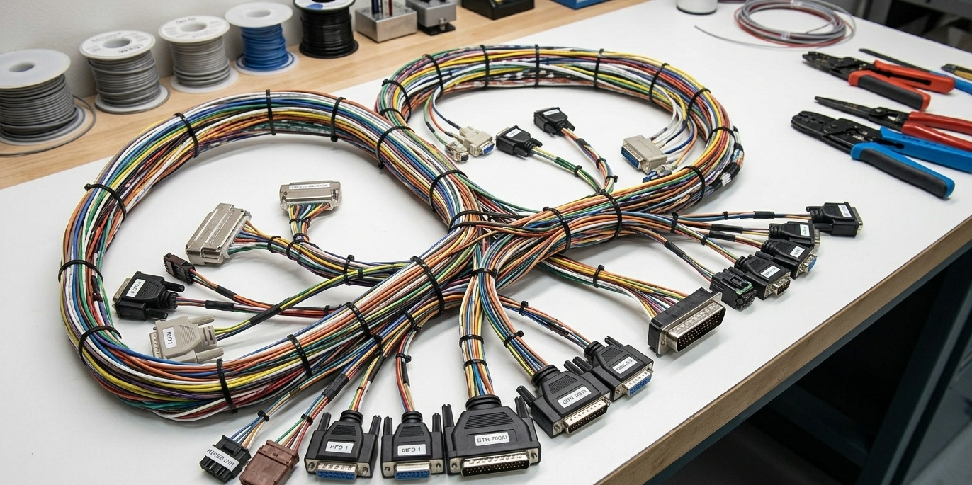 Mil-spec wiring harness work — click to view shop and pricing
