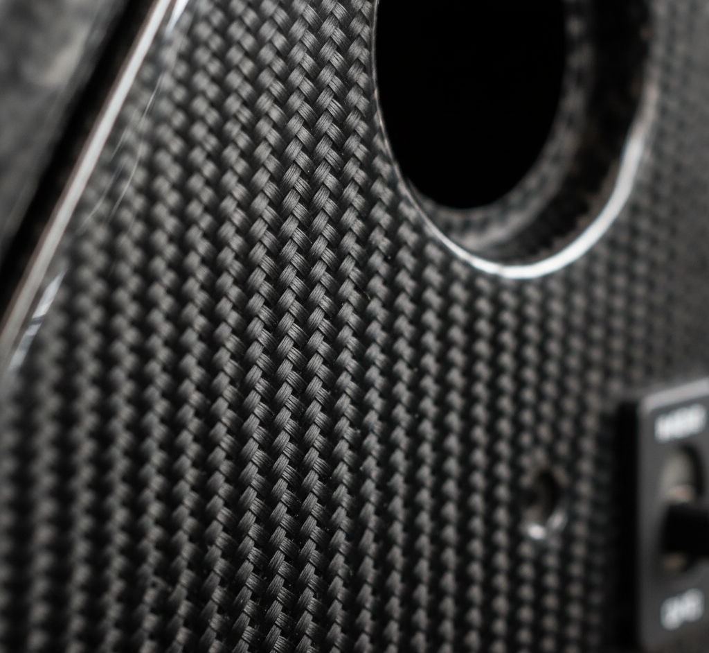 Carbon fiber instrument panel material for experimental aircraft